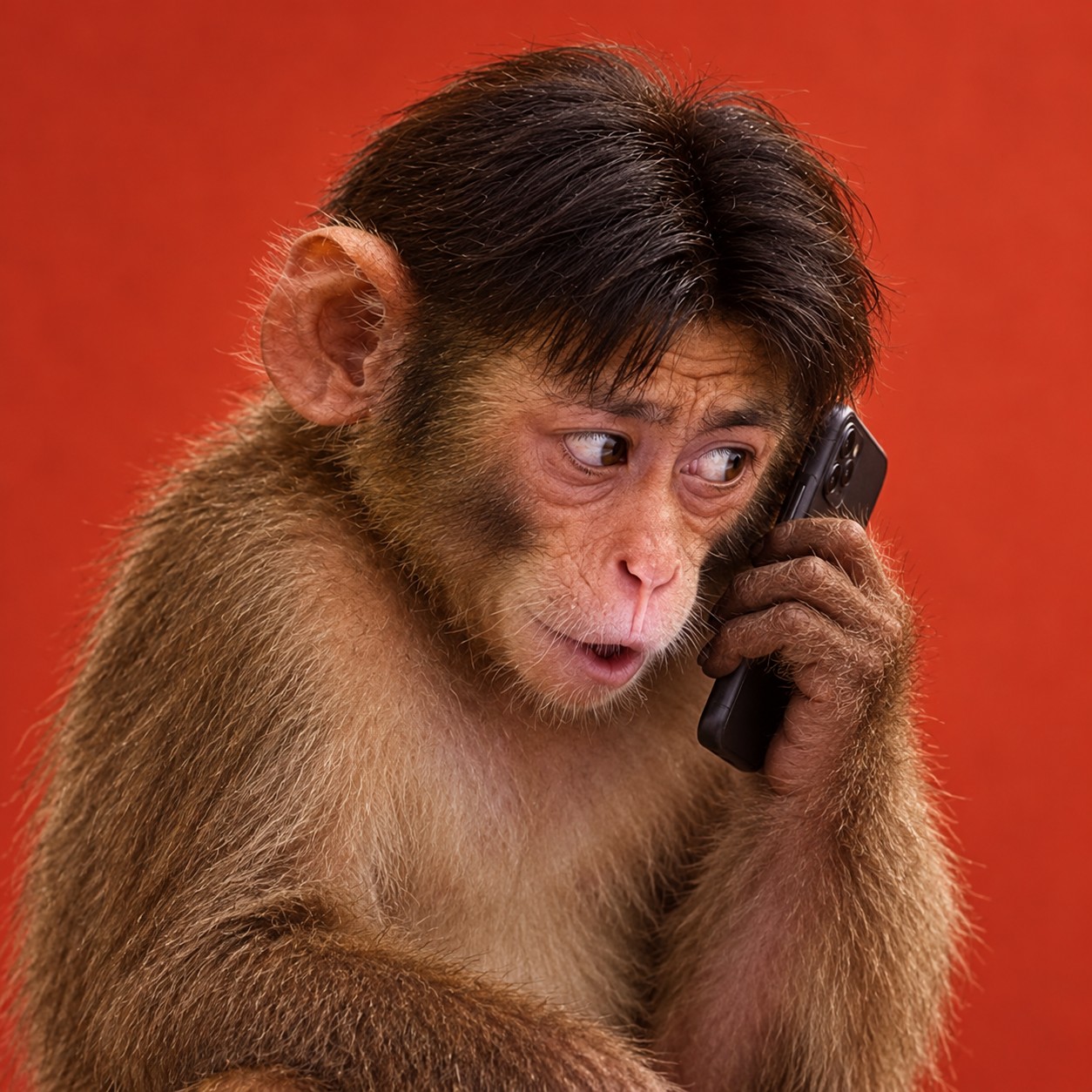 Kimchifone whispering into his phone